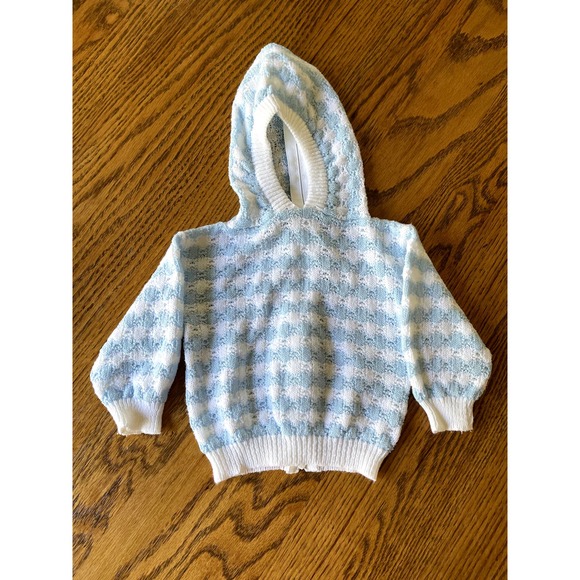 Nordstrom Other - Vintage Baby Blue Stripe Sweater 0-6 Months Baby Boy Nordstrom Made in Italy EUC